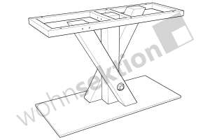 Tischuntergestell Lennox Skizze 1