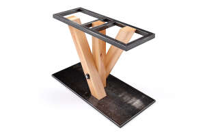 Mittelfu&szlig; Tischgestell gekreuzt Lennox Wildbuche - #custom.ansicht# 3