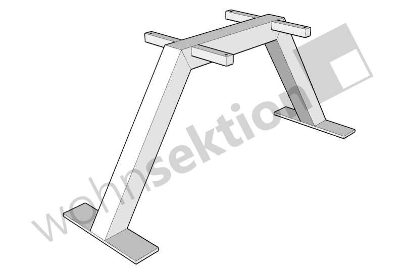 Stahl Tischgestell Corvin Skizze 1
