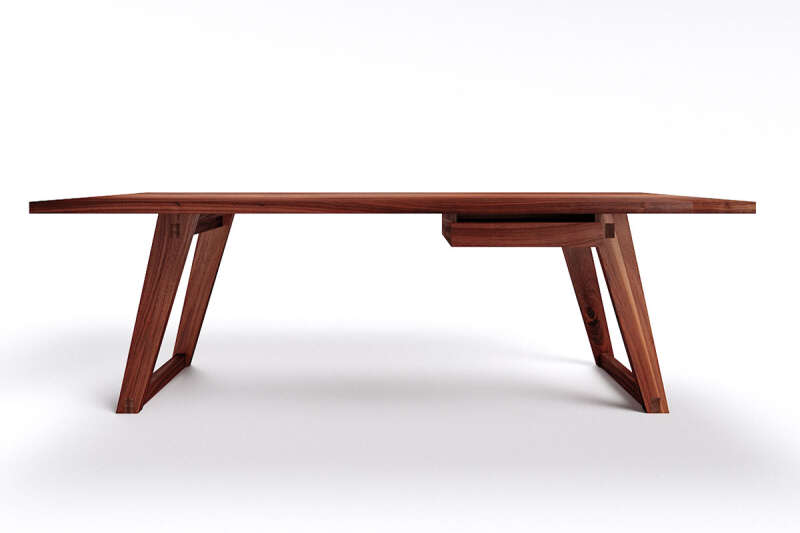 Massivholz Schreibtisch Kenan Nussbaum - #custom.ansicht# 4