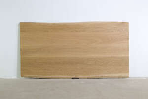 Tischplatte Eiche astfrei mit Baumkanten Unikat 190 x 100 x 4cm - #custom.ansicht# 1