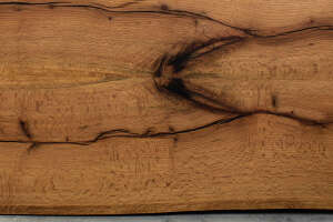 Tischplatte mit Baumkanten Eiche Twin verleimt 250 x 112 x 5cm - Ansicht 3