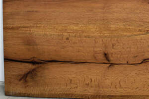 Tischplatte mit Baumkanten Eiche Twin verleimt 250 x 112 x 5cm - Ansicht 4