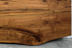 Tischplatte mit Baumkante Eiche 250 x 113cm - #custom.ansicht# 2
