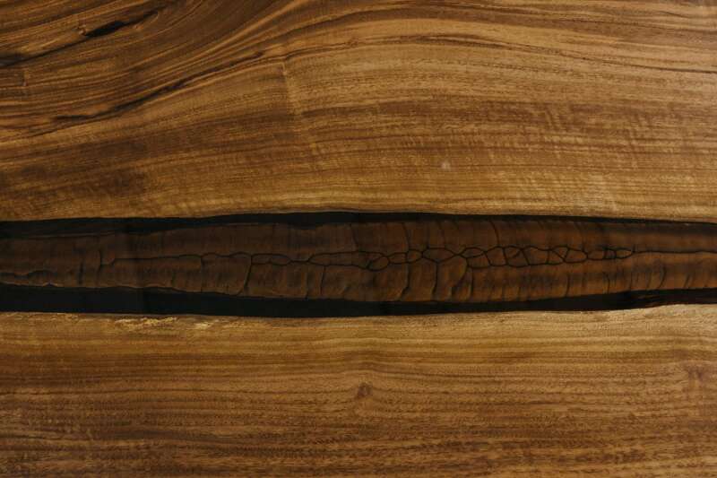 Amerikanische Baumkanten Tischplatte aus Nussbaum 210 x 105 x 5 cm - Ansicht 7