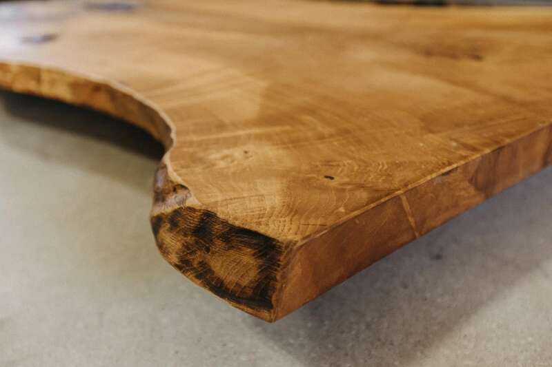 Epoxy Baumkanten Tischplatte aus Esche 220 x 110 x 5 cm - Ansicht 4