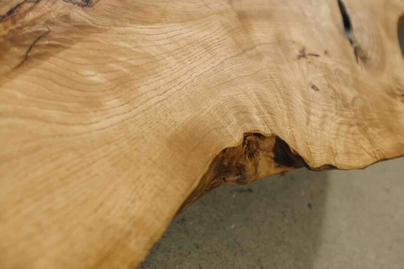 Epoxy Baumkanten Tischplatte aus Esche 220 x 110 x 5 cm - Ansicht 9