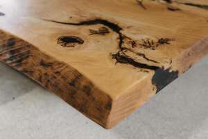 Eschenholz Baumkanten Tischplatte 230 x 100 x 5 cm - #custom.ansicht# 6
