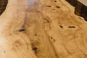 Massive Baumkanten Tischplatte aus Esche 210 x 105 x 4,5 cm - #custom.ansicht# 4