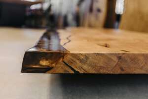 Massive Baumkanten Tischplatte aus Esche 210 x 105 x 4,5 cm - #custom.ansicht# 8