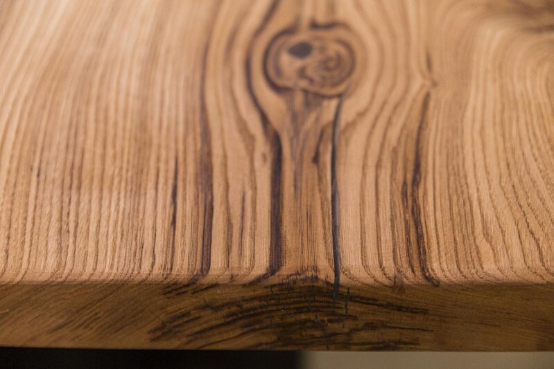 Baumkanten Tischplatte Kastanie 228 x 110 x 6 cm - #custom.ansicht# 9