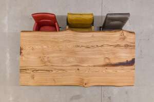 Baumkanten Tischplatte Kastanie 228 x 110 x 6 cm - #custom.ansicht# 1