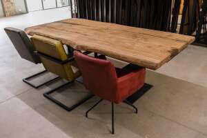 Baumkanten Tischplatte Kastanie 228 x 110 x 6 cm - #custom.ansicht# 2
