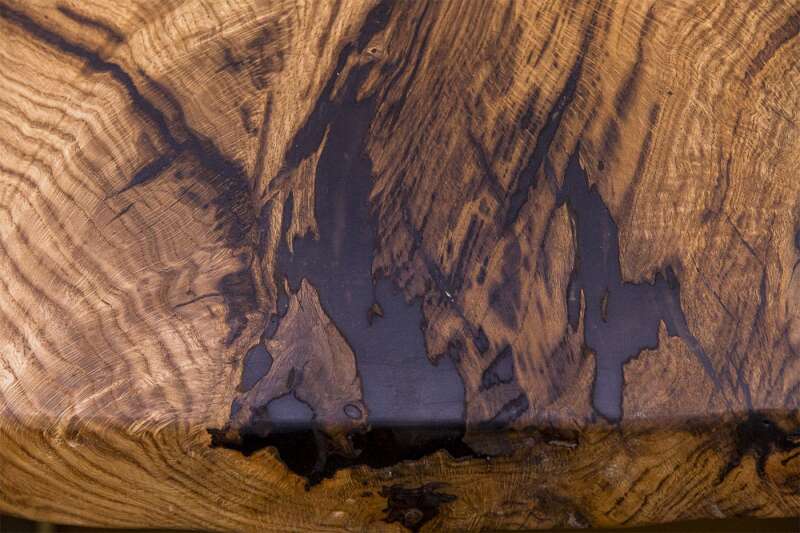Eichen Tischplatte Baumscheibe massiv 450 x 146 x 6 cm - Ansicht 7