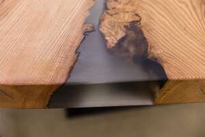 Baumscheibe Tischplatte aus Holz Kastanie 266 x 110 x 6,5 cm - #custom.ansicht# 3