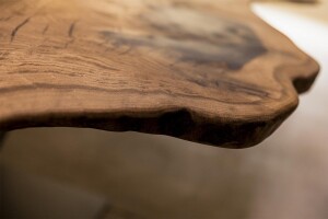 L&auml;ngsschnitt Baumscheibe Tischplatte Eiche 450 x 145 x 5 cm - #custom.ansicht# 4