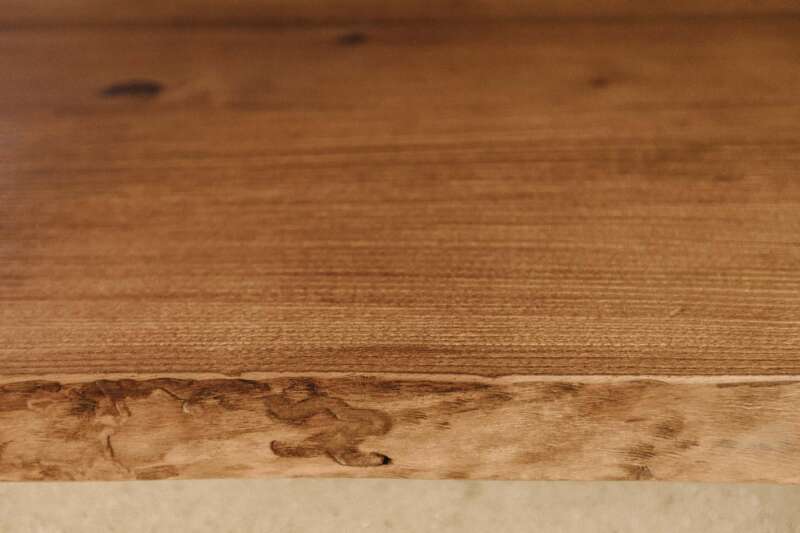 Baumkanten Tischplatte Kastanie gebürstet 220 x 105 x 6 cm - Ansicht 6