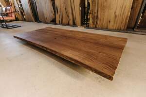 Baumkanten Tischplatte Kastanie geb&uuml;rstet 220 x 105 x 6 cm - #custom.ansicht# 2