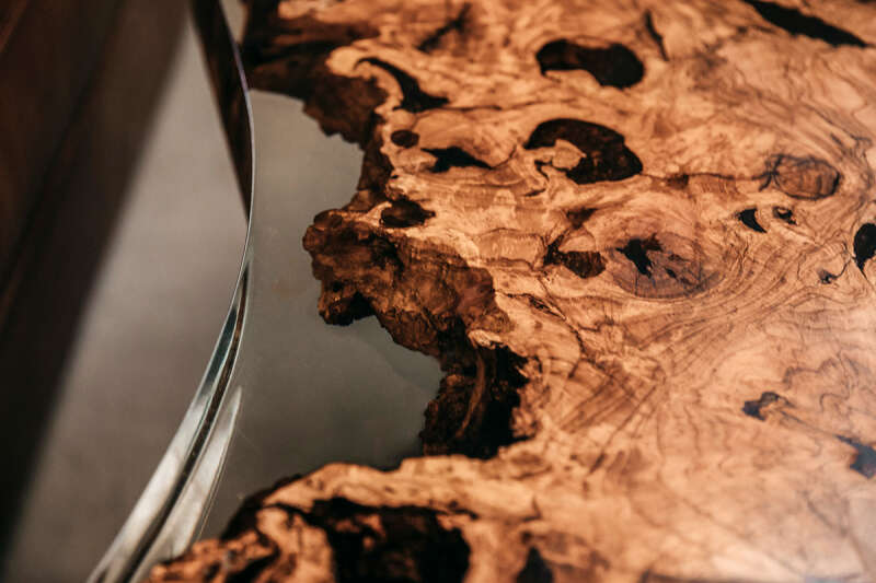 Elegante Esche Couchtischplatte - Unikat Baumscheibenplatte 140 x 100 x 6 cm - #custom.ansicht# 13