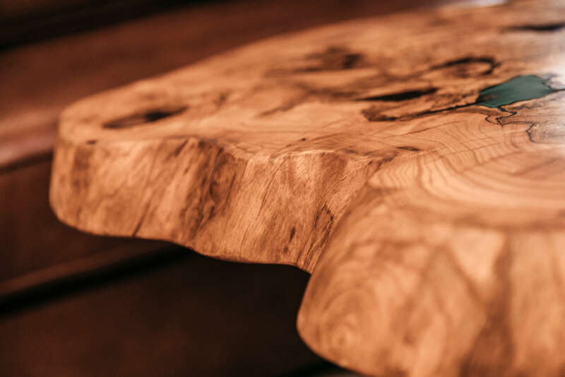 Elegante Esche Couchtischplatte - Unikat Baumscheibenplatte 140 x 100 x 6 cm - #custom.ansicht# 13