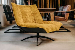 Chillout Sessel ohne Armlehne Leder und Stoff Ronny - #custom.ansicht# 1
