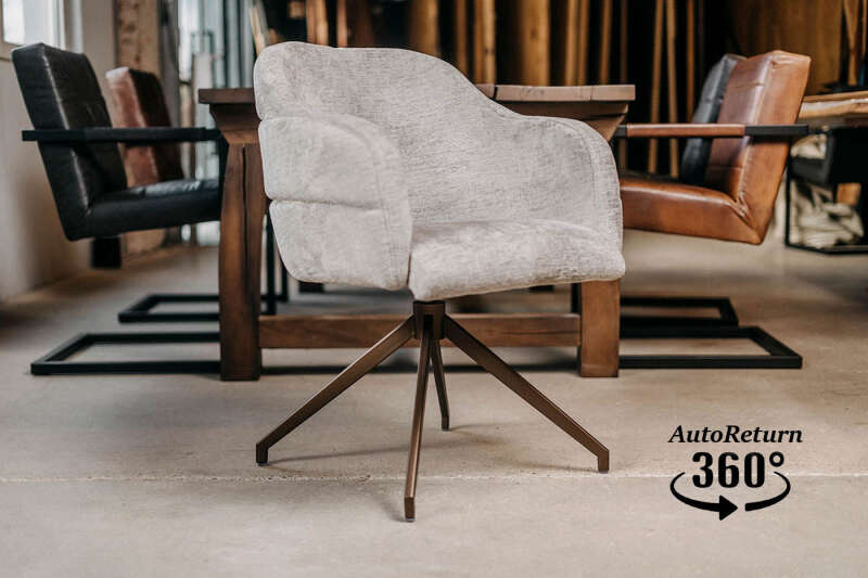 Imposanter Armlehnstuhl mit schicker Steppung und Stoffbezug Lilly-Q - #custom.ansicht# 7