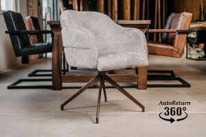 Imposanter Armlehnstuhl mit schicker Steppung und Stoffbezug Lilly-Q - #custom.ansicht# 1