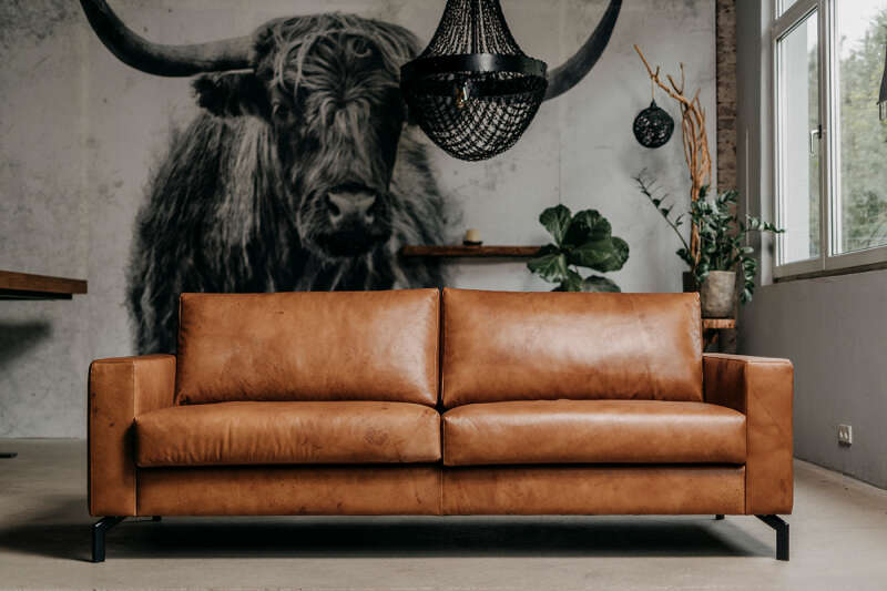 Echtleder Sofa 180cm, Kantana